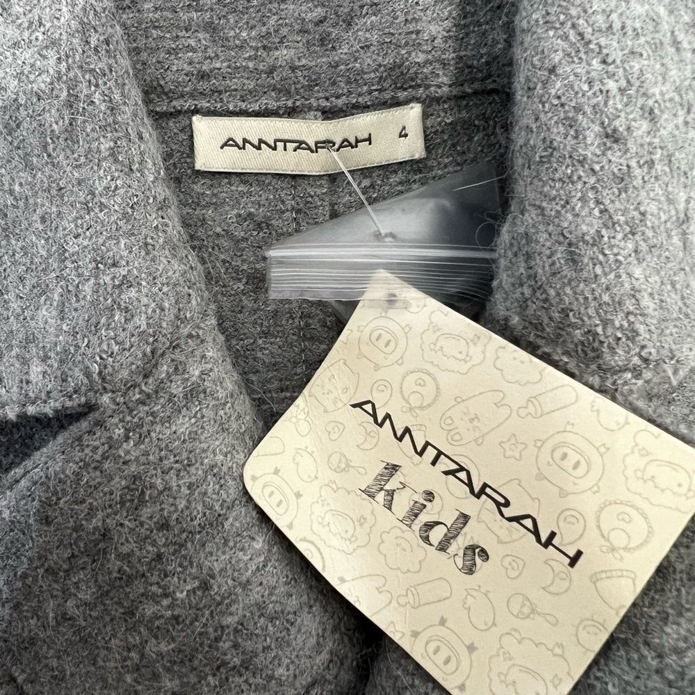 AnnTarah Stylish Kids Gray Pea Coat - Picture 3 of 5